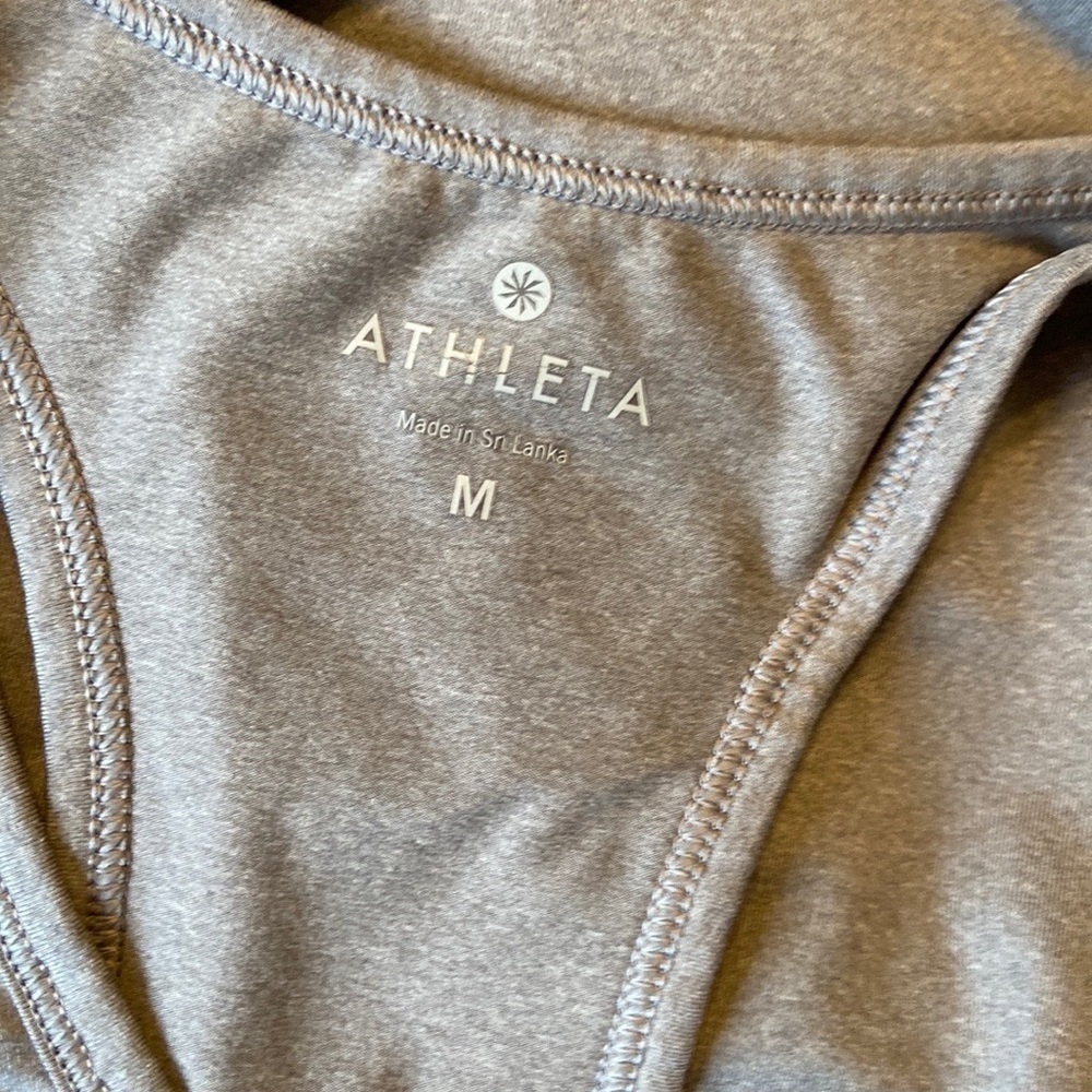 Grey Athleta Racerback Tank Top - Medium - Picture 5 of 6